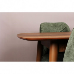 Mesa de comedor extensible Retro 1191 nogal Practica Hogar
