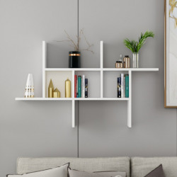 Estante de pared Madakaskar Blanco Practica Hogar