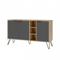 Aparador Clara Console antracita roble Practica Hogar