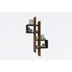 Estante de pared Emse antracita roble Practica Hogar