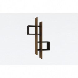 Estante de pared Emse antracita roble Practica Hogar