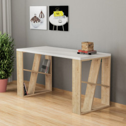 Escritorio de estudio Honey roble blanco Practica Hogar