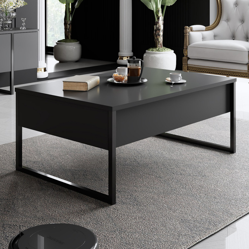 Mesa de centro Luxe antracita negro Practica Hogar Mesa de centro Luxe antracita negro Practica Hogar