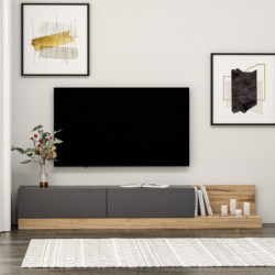 Mueble TV Majör Antracita Nogal Practica Hogar