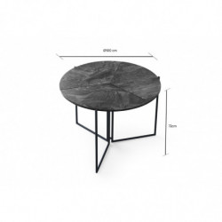 Mesa comedor Yaprak-1202 antracita Practica Hogar