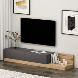 Mueble TV Majör Antracita Nogal Practica Hogar