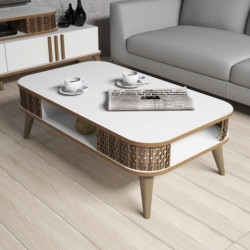 Mesa de centro Eylül blanco Practica Hogar