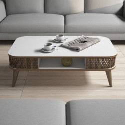 Mesa de centro Eylül blanco Practica Hogar