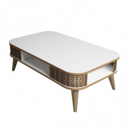 Mesa de centro Eylül blanco Practica Hogar