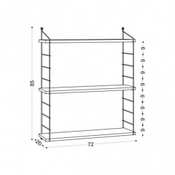 Estante de pared Armoni 3 blanco Practica Hogar