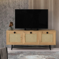 Mueble TV Alcazar 140 roble negro Practica Hogar