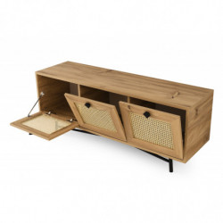 Mueble TV Alcazar 140 roble negro Practica Hogar