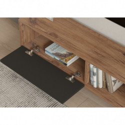 Mueble TV Ova antracita roble Practica Hogar