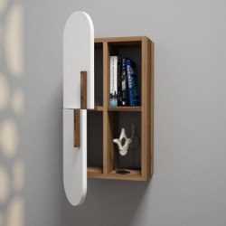 Estante de pared Rose blanco nogal Practica Hogar
