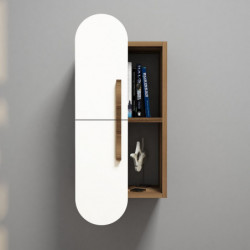 Estante de pared Rose blanco nogal Practica Hogar