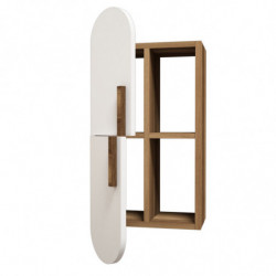Estante de pared Rose blanco nogal Practica Hogar