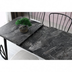 Mesa de comedor extensible Ay-1182 antracita Practica Hogar