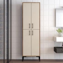 Mueble auxiliar Berlin A crema nogal Practica Hogar