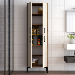 Mueble auxiliar Berlin A crema nogal Practica Hogar