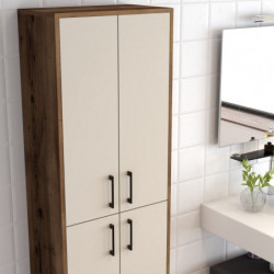 Mueble auxiliar Berlin A crema nogal Practica Hogar
