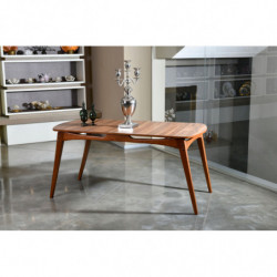 Mesa comedor Touch nogal Practica Hogar