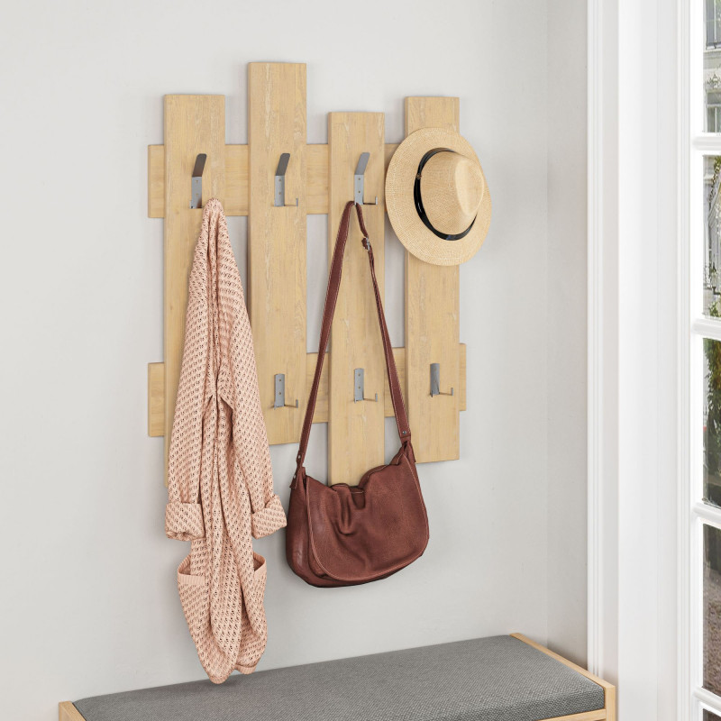 Perchero de pared Wave roble Practica Hogar Perchero de pared Wave roble Practica Hogar