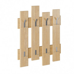 Perchero de pared Wave roble Practica Hogar