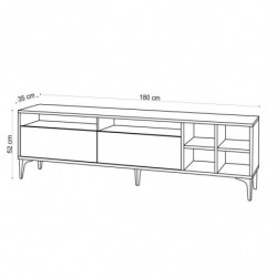 Mueble TV Eva roble Practica Hogar