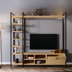 Mueble TV Matty L514 roble Practica Hogar