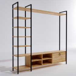 Mueble TV Matty L514 roble Practica Hogar