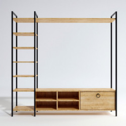Mueble TV Matty L514 roble Practica Hogar