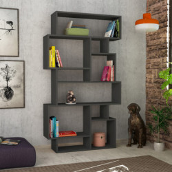Librería Karmato antracita Practica Hogar
