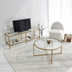 Mesa de centro Gold Sun S404 dorado Practica Hogar