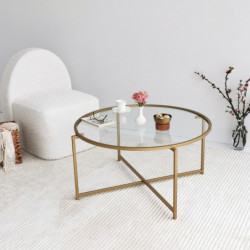 Mesa de centro Gold Sun S404 dorado Practica Hogar