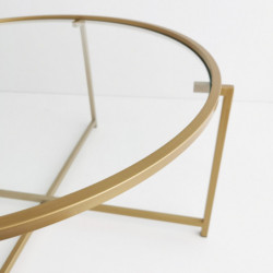 Mesa de centro Gold Sun S404 dorado Practica Hogar