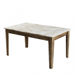 Mesa comedor Milan 515 blanco nogal Practica Hogar