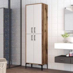 Mueble auxiliar Berlin A blanco nogal Practica Hogar