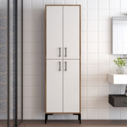 Mueble auxiliar Berlin A blanco nogal Practica Hogar