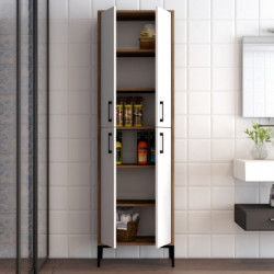 Mueble auxiliar Berlin A blanco nogal Practica Hogar