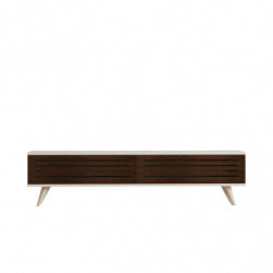 Mueble TV Hill blanco nogal Practica Hogar