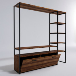 Mueble TV Nigaran L556 nogal Practica Hogar