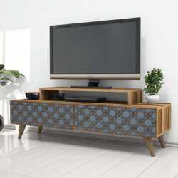 Mueble TV City calcedonia nogal Practica Hogar