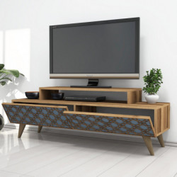 Mueble TV City calcedonia nogal Practica Hogar