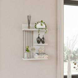 Estante de pared Kınık blanco Practica Hogar