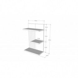 Estante de pared Kınık blanco Practica Hogar