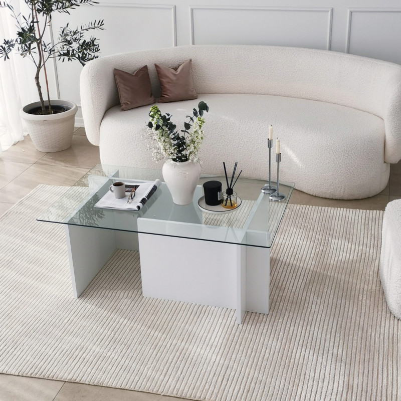 Mesa de centro Escape blanco Practica Hogar Mesa de centro Escape blanco Practica Hogar