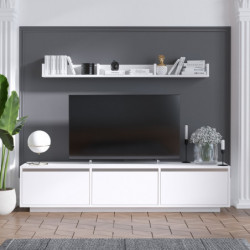 Mueble TV con estante Prag blanco Practica Hogar