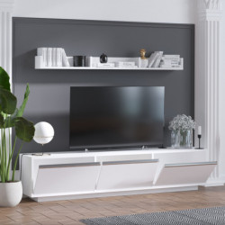 Mueble TV con estante Prag blanco Practica Hogar