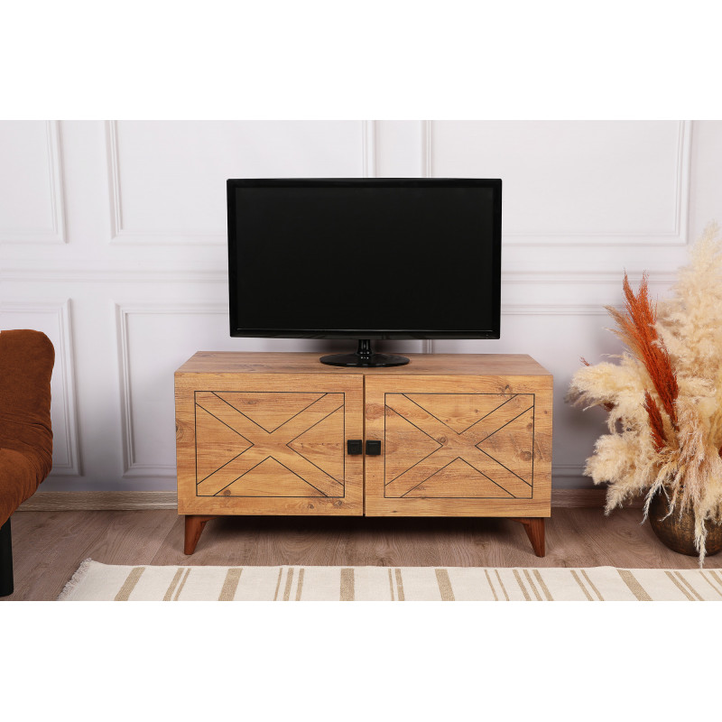 Mueble TV Roza pino Practica Hogar Mueble TV Roza pino Practica Hogar
