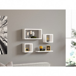 Estante de pared Babi blanco Practica Hogar